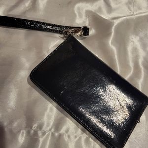 HOBO BLACK PATENT LEATHER WALLET